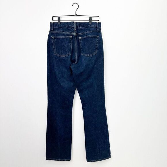 Gap Vintage Y2K Women’s Dark Wash Hidden Button Fly Bootcut High Rise Ridged 100 - Picture 2 of 7